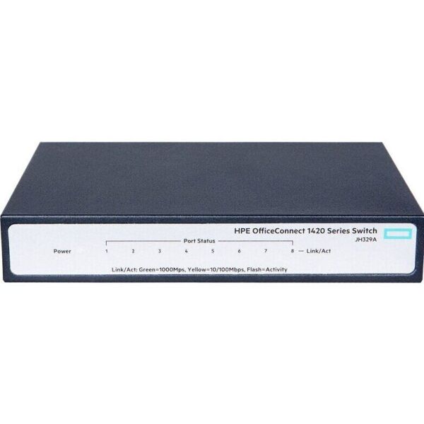 

Коммутатор HPE 1420 8G Switch, Unmanaged, 8xGE ports, L2, LT Warranty (JH329A)