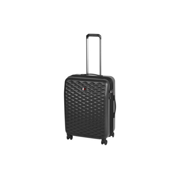 

Чемодан пластиковый Wenger, Lumen 24'', средний, 4 колеса, чёрный (604339) (604339)