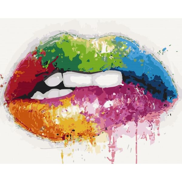 

Картина по номерам. Art Craft Яркие уста 40*50 см 10222-AC