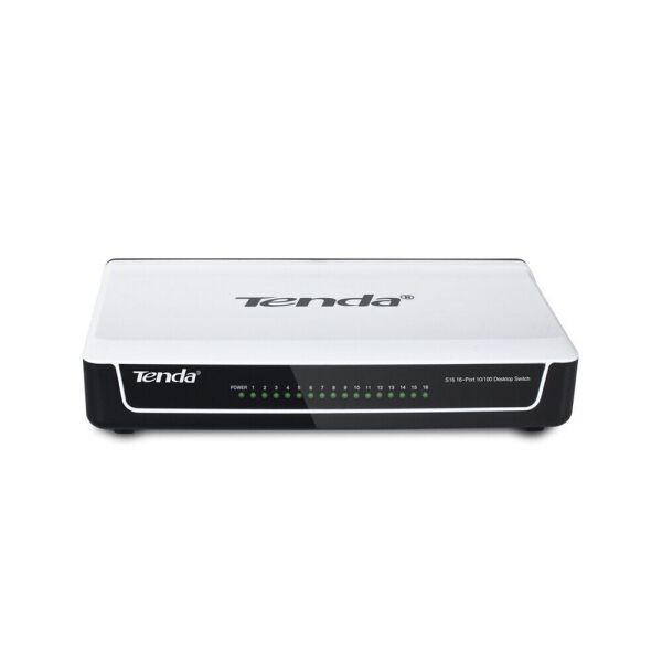 

Коммутатор TENDA S16 16xFE, Desktop, Неуправляемый (S16)