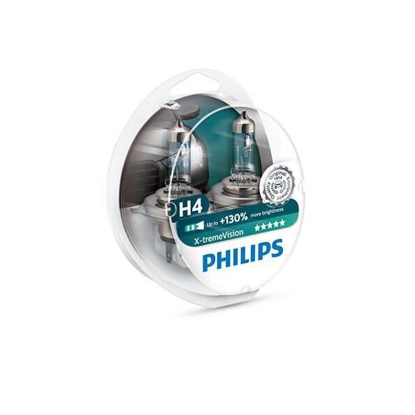 

Автолампа галогенная Philips H4 X-treme VISION +130%, 2шт (12342XV+S2)