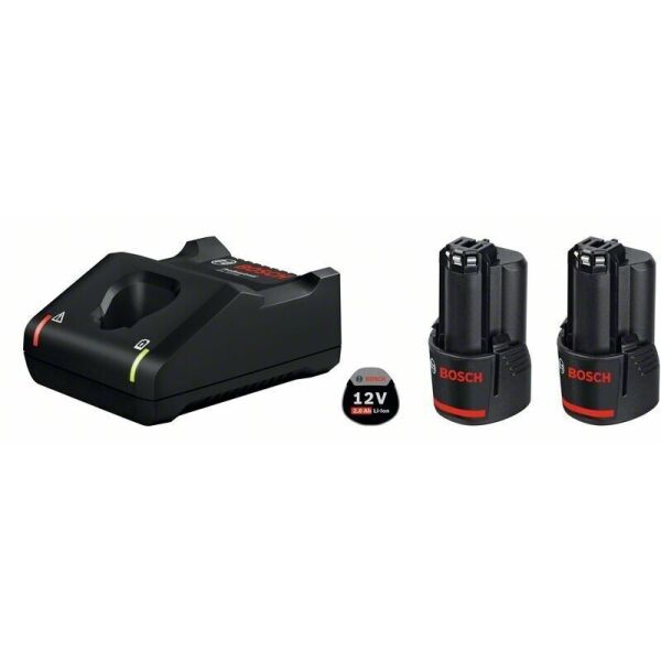 

Комплект из 2x аккумуляторных батарей GBA 12 В 2.0 A*ч + ЗУ GAL 12V-40 (1.600.A01.9R8)