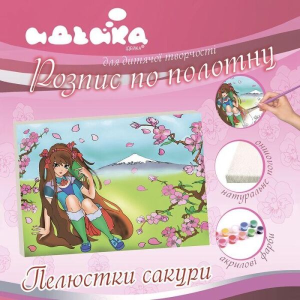 

Роспись по холсту Лепестки сакуры 25*35см. 7123/3