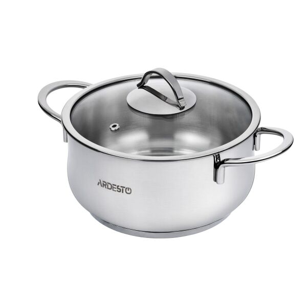 

Кастрюля Ardesto BLACK MARS, стеклянная крышка, 4.3 л, нержавеющая сталь (AR0743S)