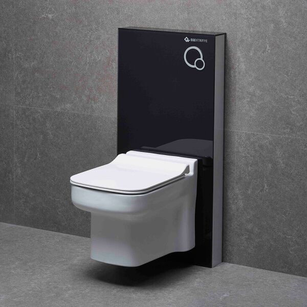 

Стеклянная инсталляция для подвесных унитазов Black EVB3292