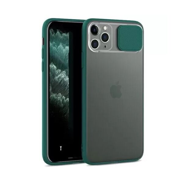 

Чехол накладка xCase для iPhone 12/12 Pro Slide Hide Camera Green