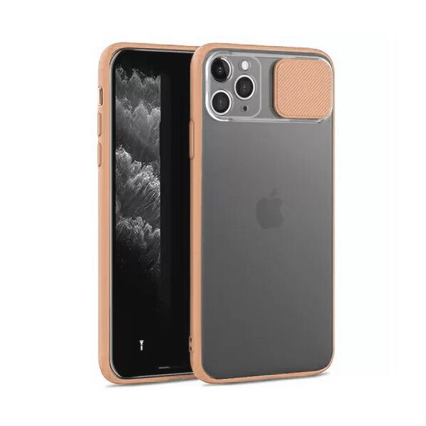 

Чехол накладка xCase для iPhone 12/12 Pro Slide Hide Camera Peach