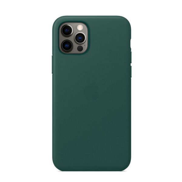 

Чехол накладка xCase для iPhone 12 Pro Max Leather case Full with MagSafe Green
