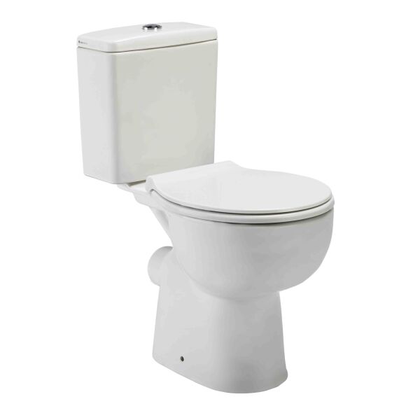 

Унитаз-компакт Ege Vitrifiye Alia P-Trap 53203 безободковый с сиденьем Soft Close дюропласт