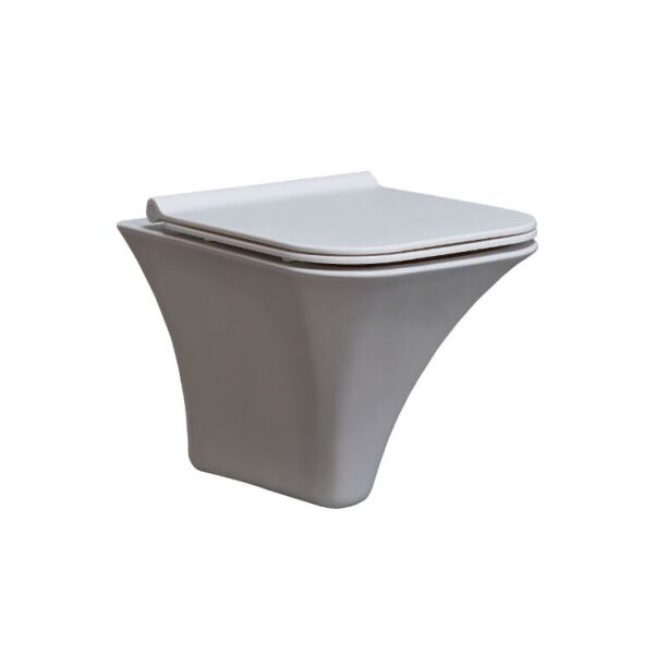 

Унитаз подвесной Ege Vitrifiye Selge 54303 безободковый с сиденьем Soft Close дюропласт
