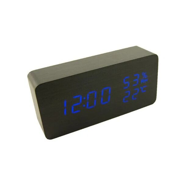 

Часы VST-862S-5 синие, влажность, температура, дата, будильник.