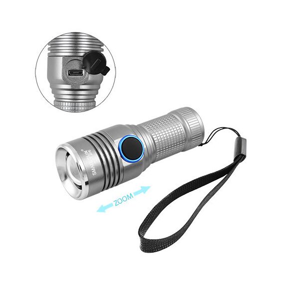 

Фонарь Small Sun R840/1812C-XPE, ЗУ micro USB, 1х16340, zoom, ремешок на руку, Box