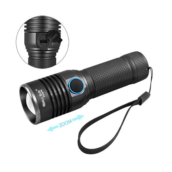 

Фонарь Small Sun R843-T6, ЗУ micro USB, 1x26650 (1х18650/3xAAA), zoom, ремешок, Box