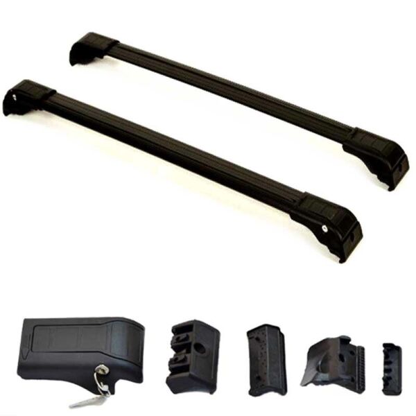 

Багажник на крышу Mitsubishi Eklipse 2018- черный на интегрированные рейлинги ErkulBi-3020