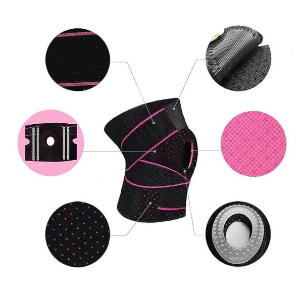 

Бандаж для коленного сустава AOLIKES HX-7908 Black + Pink