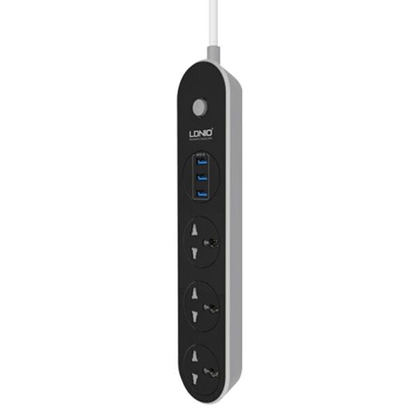 

Сетевой удлинитель фильтр Ldnio SС3301, 3 Розетки + 3 USB, 2 М, Сечение 3х0,75мм Black/White