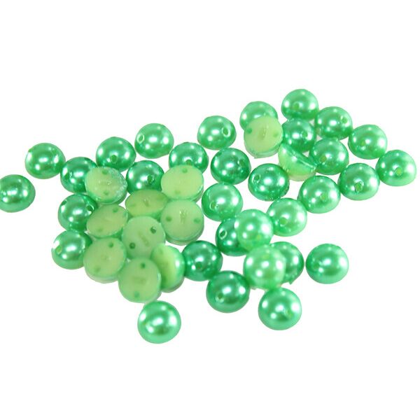 Полубусины POA пришивные (50 шт) 10мм Зеленый