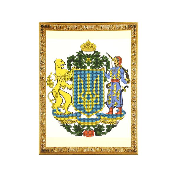 

Набор TUO для вышивания бисером 13х18см М-17 Герб Украины