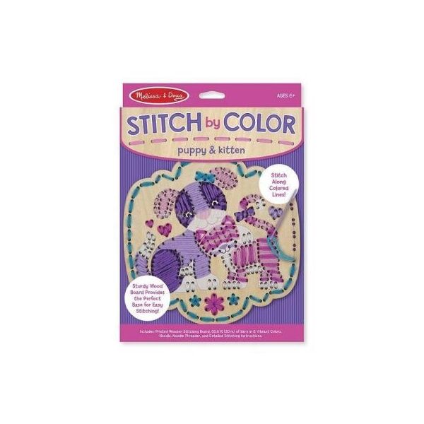 

Набор для творчества Melissa&Doug Вышивка по дереву Котенок и щенок (MD8916)