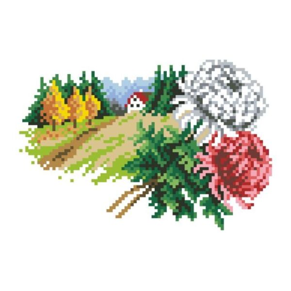 

К510 К510 ВРЕМЕНА ГОДА 5 Канва с рисунком для вышивания крестом