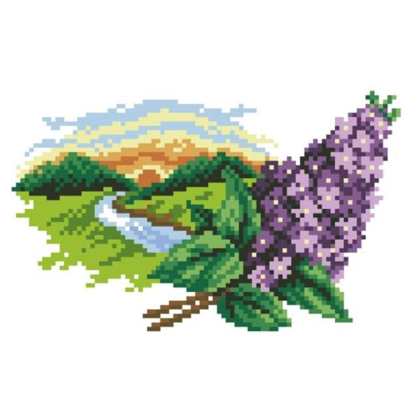 

К515 К515 ВРЕМЕНА ГОДА 10 Канва с рисунком для вышивания крестом