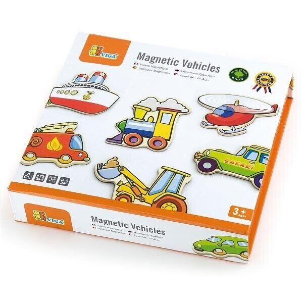

Набір магнітних фігурок Viga Toys Транспорт (2400667306015)