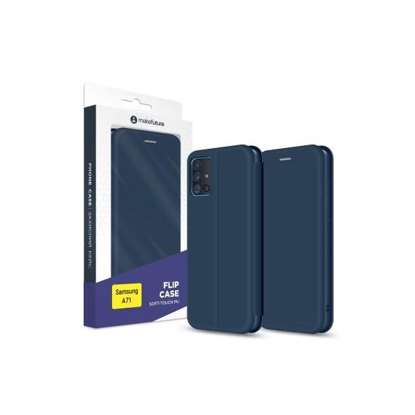 

Чехол для моб. телефона MakeFuture Samsung A71 Flip (Soft-Touch PU) Blue (MCP-SA71BL)