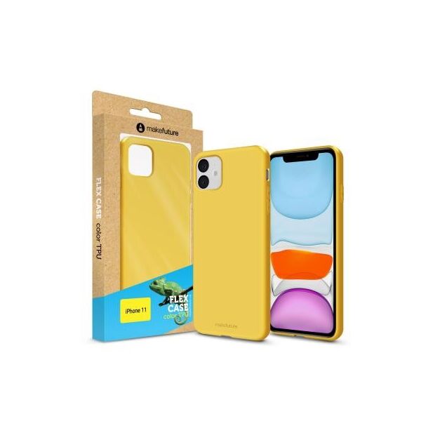 

Чехол для моб. телефона MakeFuture Flex Case (Soft-touch TPU) Apple iPhone 11 Yellow (MCF-AI11YE)