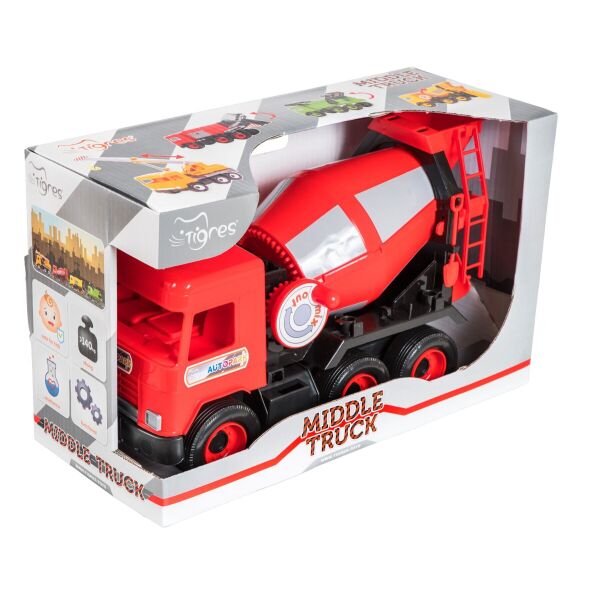 

Авто Middle truck бетонозмішувач (червоний) в коробці (2000902057315)