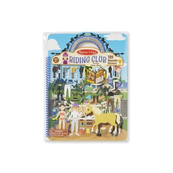 

Набор для творчества Melissa&Doug Объемные многоразовые наклейки Клуб верховой езды (MD19410)