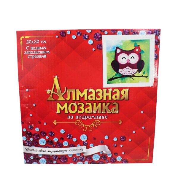 

Набір для творчості DIY Алмазна мозаїка на підрамнику 20х20 Сова (2000903595717)