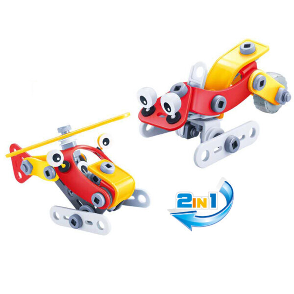 

Конструктор JIA SHI LE BUILD&PLAY 2 В 1 Вертоліт і снігохід (J-7724)