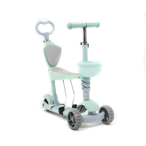 

Самокат 5в1 Scooter 318A с родительской ручкой бирюзовый (2000903508830)