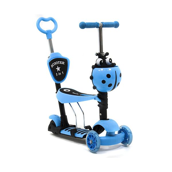 

Самокат 5в1 Scooter 311C с родительской ручкой синий (2000903507369)