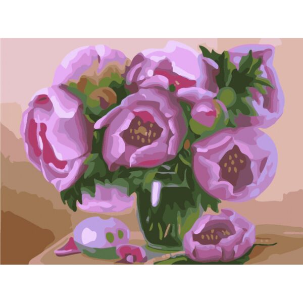 

Картина по номерам. Brushme Нежные пионы GX7264