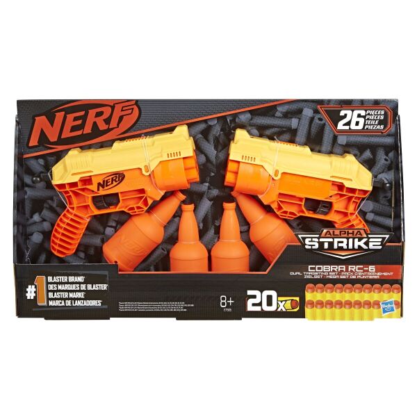 

Бластер Hasbro Nerf Альфа Страйк Кобра RC-6 (2 бластера і мішені) E7565 (5010993625796)