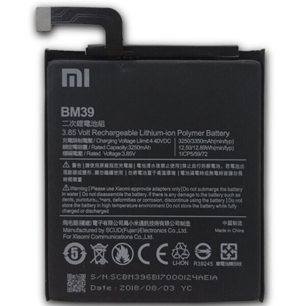 

Аккумулятор BM39 Xiaomi Mi6 3350mAh (батарея, АКБ)