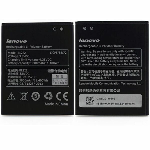 

Аккумулятор BL222 Lenovo S660 S668t (3000mAh)