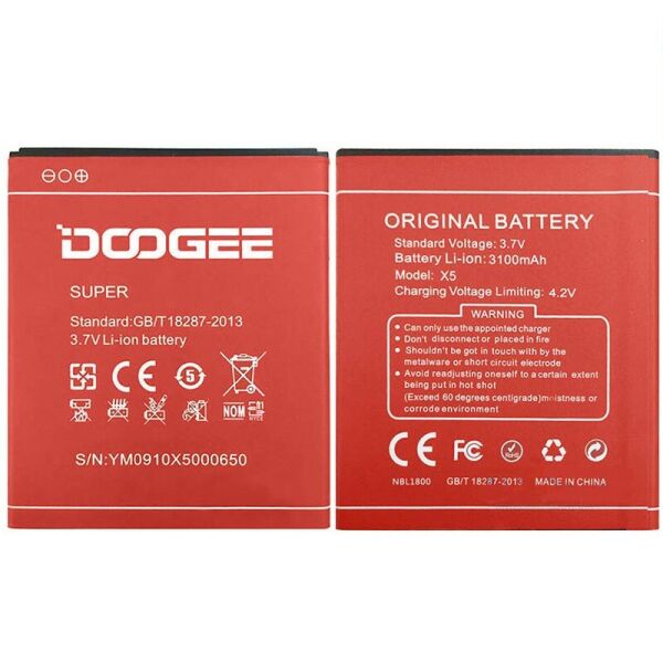 

Аккумулятор Doogee X5 (3100mAh) (батарея, АКБ)