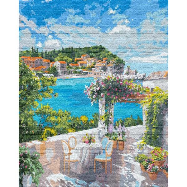 

Картина по номерам. Завтрак у моря (big) 50*65см KHO12834