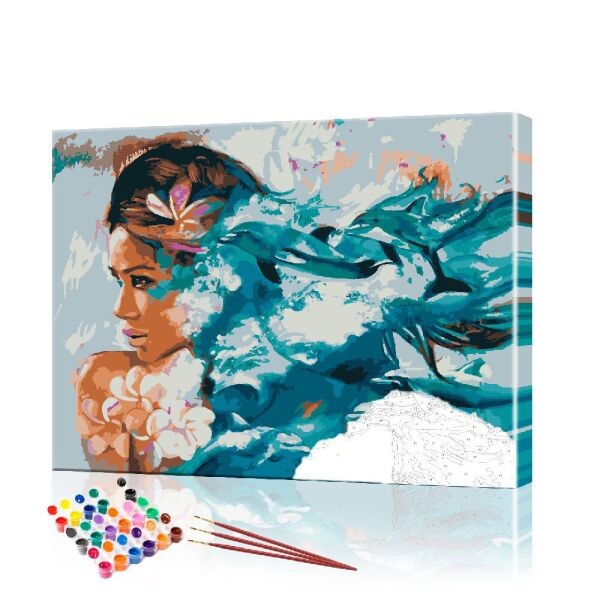

Картина по номерам ArtSale "Девушка фантазия" размер 40х50 см