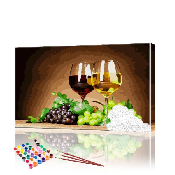 

Картина по номерам ArtSale "Бокалы с вином" размер 40х70 см