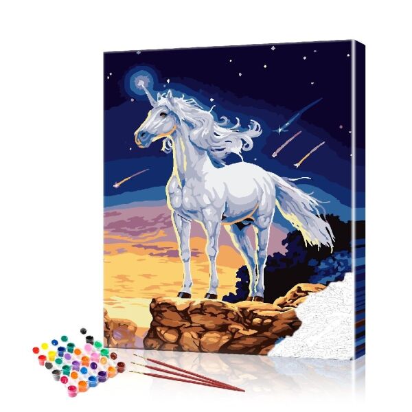 

Картина по номерам ArtSale "Белый единорог" PBN0505 размер 40х50 см