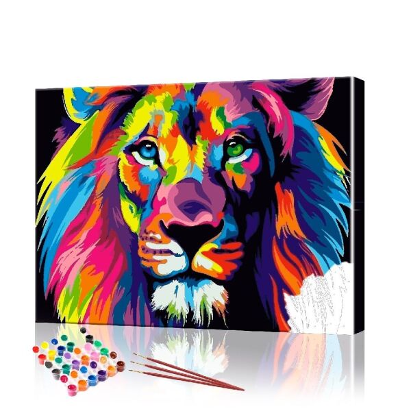 

Картина по номерам ArtSale "Красочный лев" PBN0579 размер 40х50 см