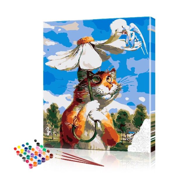 

Картина по номерам ArtSale "Кот под ромашкой" PBN0601 размер 40х50 см