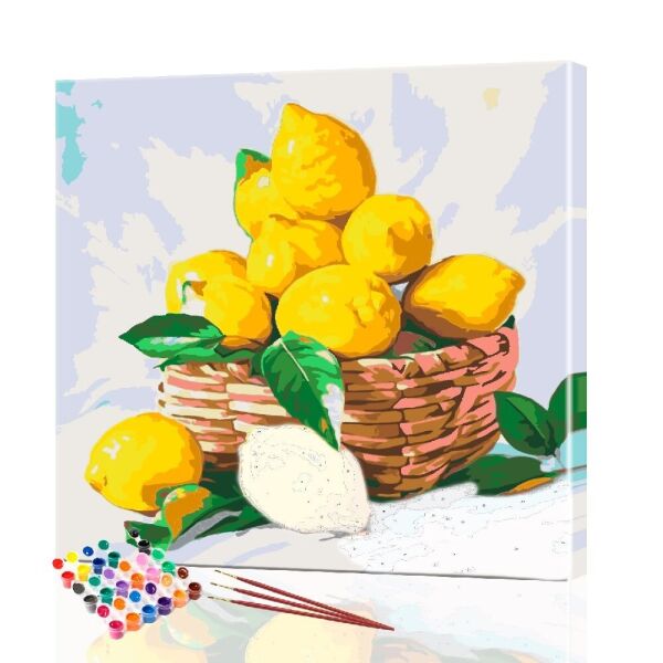 

Картина по номерам ArtSale "Корзина лимонов" размер 30х30 см