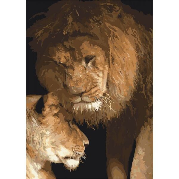 

Картина по номерам. Животные, птицы Сила любви 40*50см * KHO2489