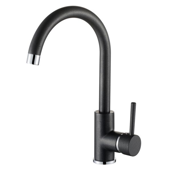 

Смеситель кухонный AQUAMARIN WAVE 390 NERO combi Черный (без вкраплений)