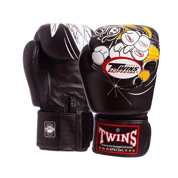 

Перчатки боксерские Twins FBGV-3-15-WH 14oz Черный (37426088)