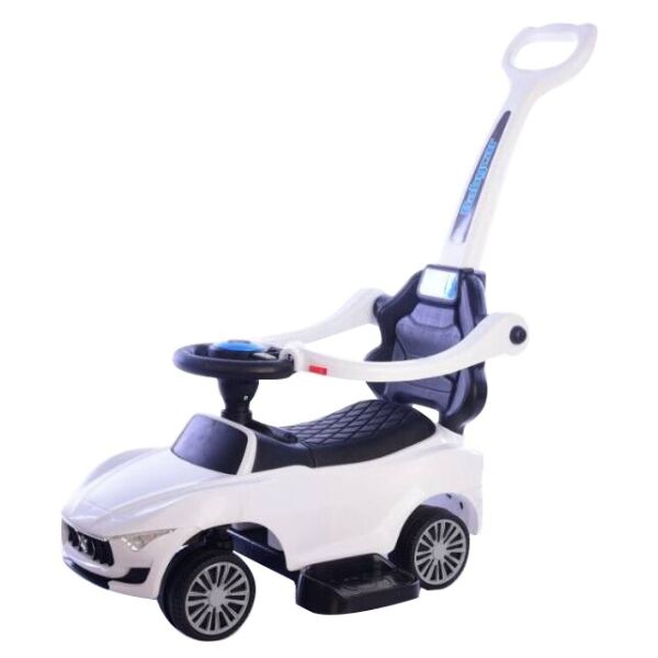 

Детская каталка-толокар T-933 WHITE Maserati, с родительской ручкой
